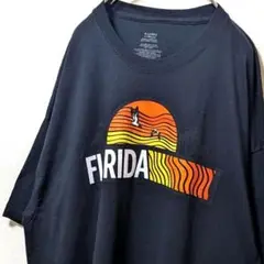 フロリダ カモメ ロゴ Tシャツ ブラック 黒 XL 古着