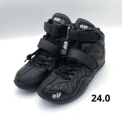 未使用❗️elf エルフ　ライディングシューズ　ブラック　24.0 バイク