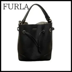 FULRA フルラ 2way ステイシー バッグ サフィアーノ ブラック 巾着