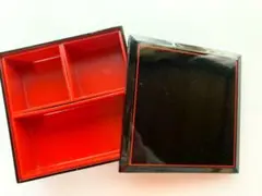 未使用　漆器　お重箱　お弁当箱　コンパクト