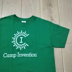 US古着 キッズTシャツ キャンプ Camp Invention ユースM