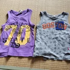 fokids　BREEZE タンクトップ 2枚セット 紫 グレー
