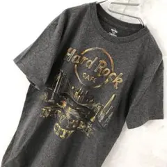 ハードロックカフェ ビッグロゴ Tシャツ US古着 グレー 美品 S