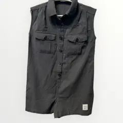 子供服　グレー　ノースリーブオールインワン　2ポケット　サイズ110