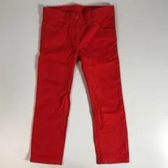 子供服 95㎝ プチバトー スキニーパンツ 朱色 アジャスター付 F1A040