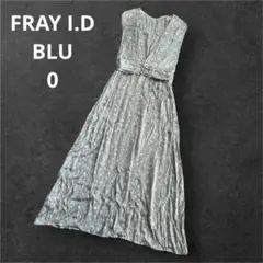 FRAY I.D タックロングワンピース　花柄　ノースリーブ　S ブルー