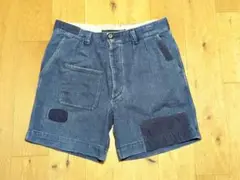 希少 ラルフローレン RRL コットンリネン パッチワークショートパンツ 36