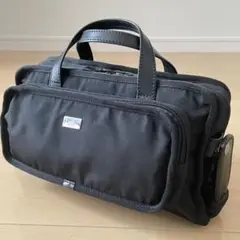 超美品♪GUCCIグッチ バニティバッグ ブラック ナイロン×レザー 手荷物