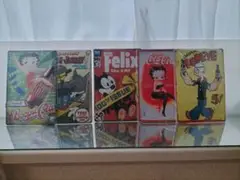 レトロキャラクターブリキ看板6点セット