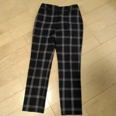 【美品】PLST チェック　パンツ　Sサイズ