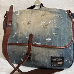 BN4992●ラルフローレン DENIM＆SUPPLY メッセンジャーバッグ ラルフローレン DENIM&SUPPLY デニム & サプライ レザートリム