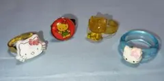 ハローキティ キティちゃん　キャラクターリング　指輪　4個セット