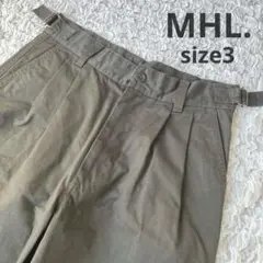 MHL.マーガレットハウエル　グルカパンツ　カーキ　size 3 コットン