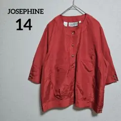 JOSEPHINE 【14】 五分袖　シャツジャケット風　トップス　レッド