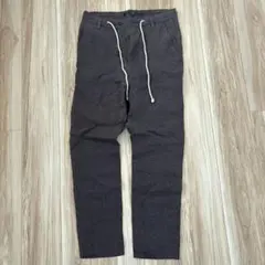 ノーアイディー　ダークグレー スリムフィットパンツ
