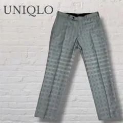 【サマーセール✨！！】★ユニクロ★パンツ スリムフィット チェック スラックス