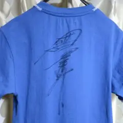 自動車tシャツ　星野一義直筆サイン入り　 ikka　青　Lサイズ　綿100％