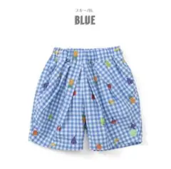 BIT'Z フルーツ刺繍柄パンツ ブルー