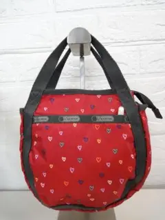 LeSportsac 　レスポートサック　 ハンドバッグ 　ハート柄　赤1307
