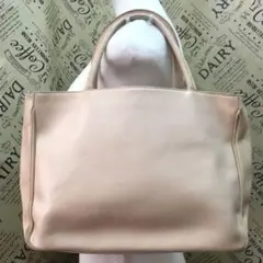 フルラ トート ハンドバッグ 革 ベージュ EM340
