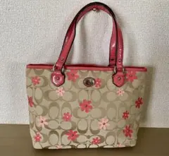 COACH シグネチャー ミニトートバッグ コーチ 花柄