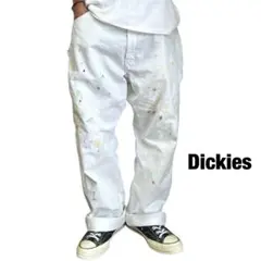 Dickies ペインターパンツ 白 ホワイト ペイント ペンキ 一点物　38