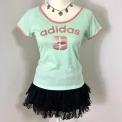 【y2k 00s】adidasアディダス　ロゴtピチt 平成ギャル　マクブリング