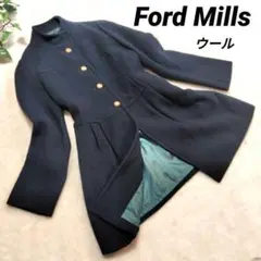⭐クリーニング済⭐Ford Mills　ウールコート　　ネイビー　紺 М