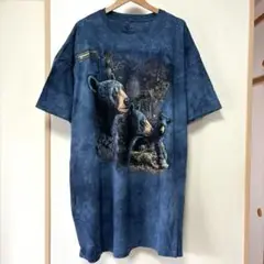 THE MOUNTAIN ザマウンテン 熊 クマ 半袖 tシャツ 青 3XL ①