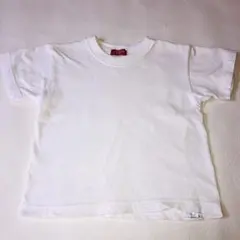 キッズ Tシャツ 半袖 ホワイト 白 無地110cm シンプル