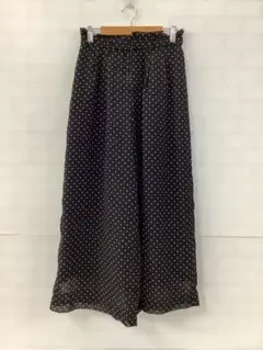 8.19◎A945P◎オペークドットクリップ◎ワイドパンツ◎ドット◎ブラック