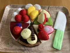 フェルトおままごと 切って遊べるケーキ(6ピース)
