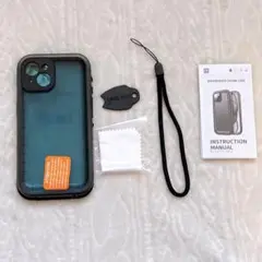 iPhone14用 防水ケース iPhone14用 ケース 完全防水 ブラック