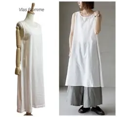 【Vlas Blomme】 コットン レイヤード ノースリーブワンピース