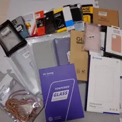 スマホケース、強化ガラスフィルムなど20点おまとめセット