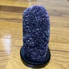 アメジスト原石　スタンド付き 縦12cm横5cm 470g