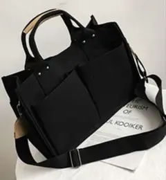 トートバッグ　ベジバッグ　2way　キャンバス　通勤　ショルダー　x
