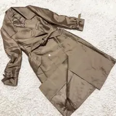 【美品】MAX MARA トレンチコート ブラウン 44サイズ 大きいサイズ