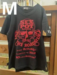 美品　SEX POT ReVeNGe セクポ　半袖Tシャツ M　黒ドクロ　スカル