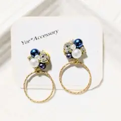 34　ハンドメイド☆ビジューピアス／イヤリング