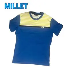 新品MILLET ストライプ Tシャツ 青/黄ボーダー　M メンズ/レディース