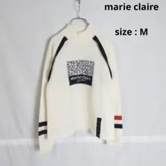 【値下げ◎】 marie claire / ナンバリング デザイン セーター M