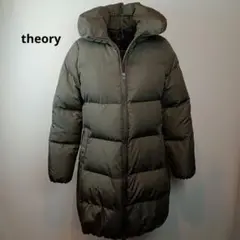 ★theory★セオリー★S★カーキロングダウンコート★両脇ポケット有り★素敵★