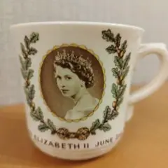 エリザベス女王 戴冠式 マグカップ ロイヤルドルトン アンティーク イギリス