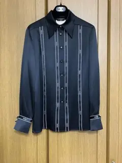 CHANELリボンシルクブラウス
