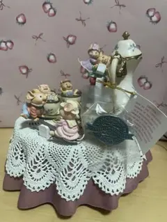 エネスコ　enesco オルゴール オルゴール　レトロ　ネズミ エネスコ オルゴール ティーパーティ ネズミ レトロ ENESCO