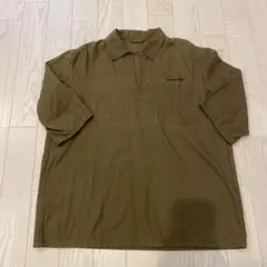チェコ軍　プルオーバーシャツ　80s ヘリンボーン　実物