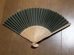 値引き交渉歓迎！　竹製 緑色 扇子