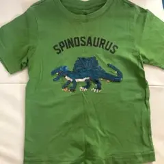 GU緑、恐竜Tシャツ120