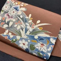 1-33 リサイクル 九寸名古屋帯 着物 中古 美品 縮緬
